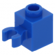 LEGO kocka 1x1 egy oldalán fogóval, kék (30241b)